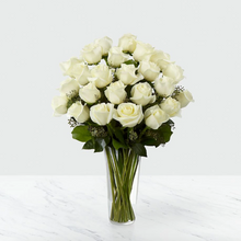 Load image into Gallery viewer, Long Stem White Rose Arrangement