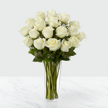 Load image into Gallery viewer, Long Stem White Rose Arrangement