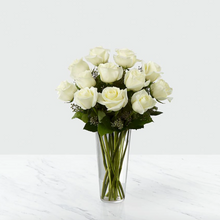 Load image into Gallery viewer, Long Stem White Rose Arrangement