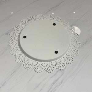 White Lace Charger Plates