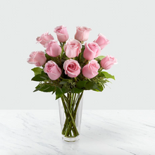 Load image into Gallery viewer, Long Stem Pink Rose Arrangement
