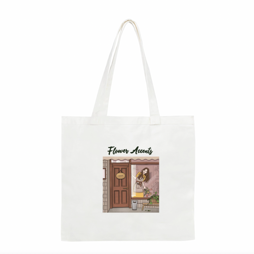 Flower Accents Tote Bag