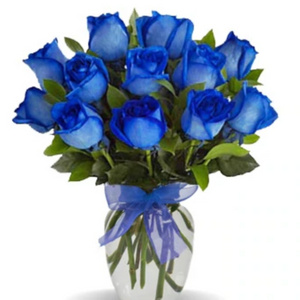 Extreme Blue Hues Fiesta Rose Bouquet