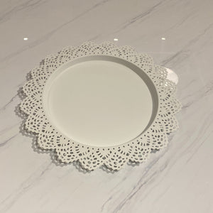 White Lace Charger Plates