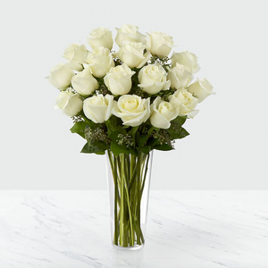 Long Stem White Rose Arrangement