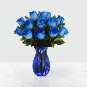 Extreme Blue Hues Fiesta Rose Bouquet