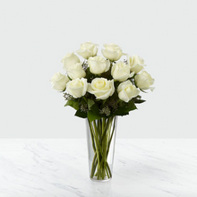 Load image into Gallery viewer, Long Stem White Rose Arrangement
