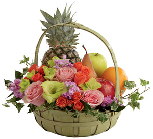 Fruit and Flowers Gift Basket